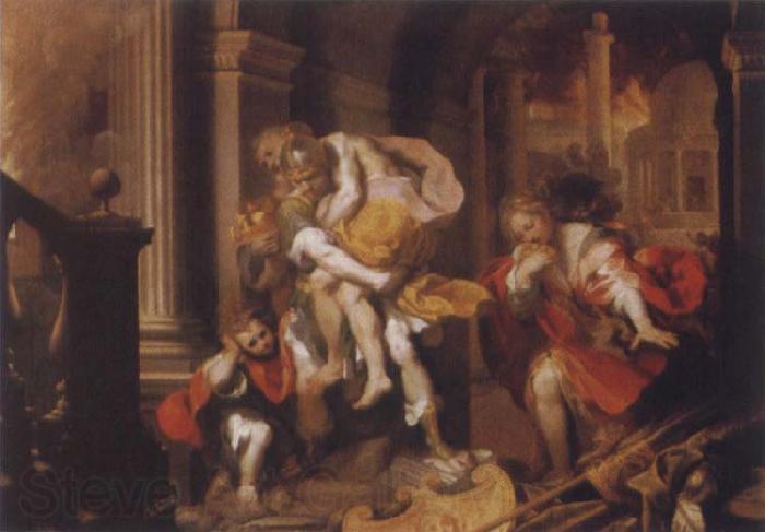 Federico Barocci The Flight of Troy Norge oil painting art